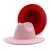 Import Rose Red Green Patchwork Women Unisex Panama Wool Felt Fedora Hats Ladies Wide Brim Party Trilby Cowboy Hat Fashion Jazz Hat from China