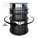Rotated Shoe Rack Shelf Table Shoe Organizer Wood Like Shelf Free Standing Flat Shoe Racks Modern Fashion Design Style - 4 Tier
