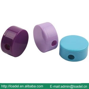 Round plastic pencil sharpener