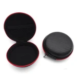 Round zipper earphone cable wire box data cable organizer
