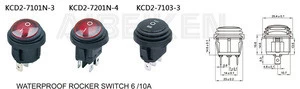 RS409 Waterproof IP67 Round Rocker Switch t85 4 PINS 12V LED ON OFF Switch