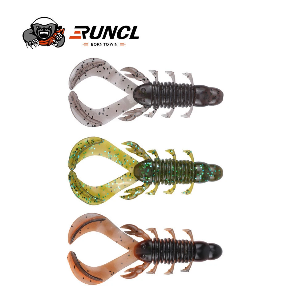 RUNCL Customization Salmon Lures Customized Soft Plastic Bait For Fishing Lures Shrimp Prawn Crawfish Bait