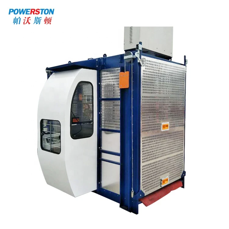 SC200/200TD Double Cage Rack And Pinion Construction Lifting Passenger Hoist