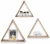 Import Set of 3 Rustic Wood Triangle Wall Mounted Geometric Floating Shelf Wooden Storage Shelves from China