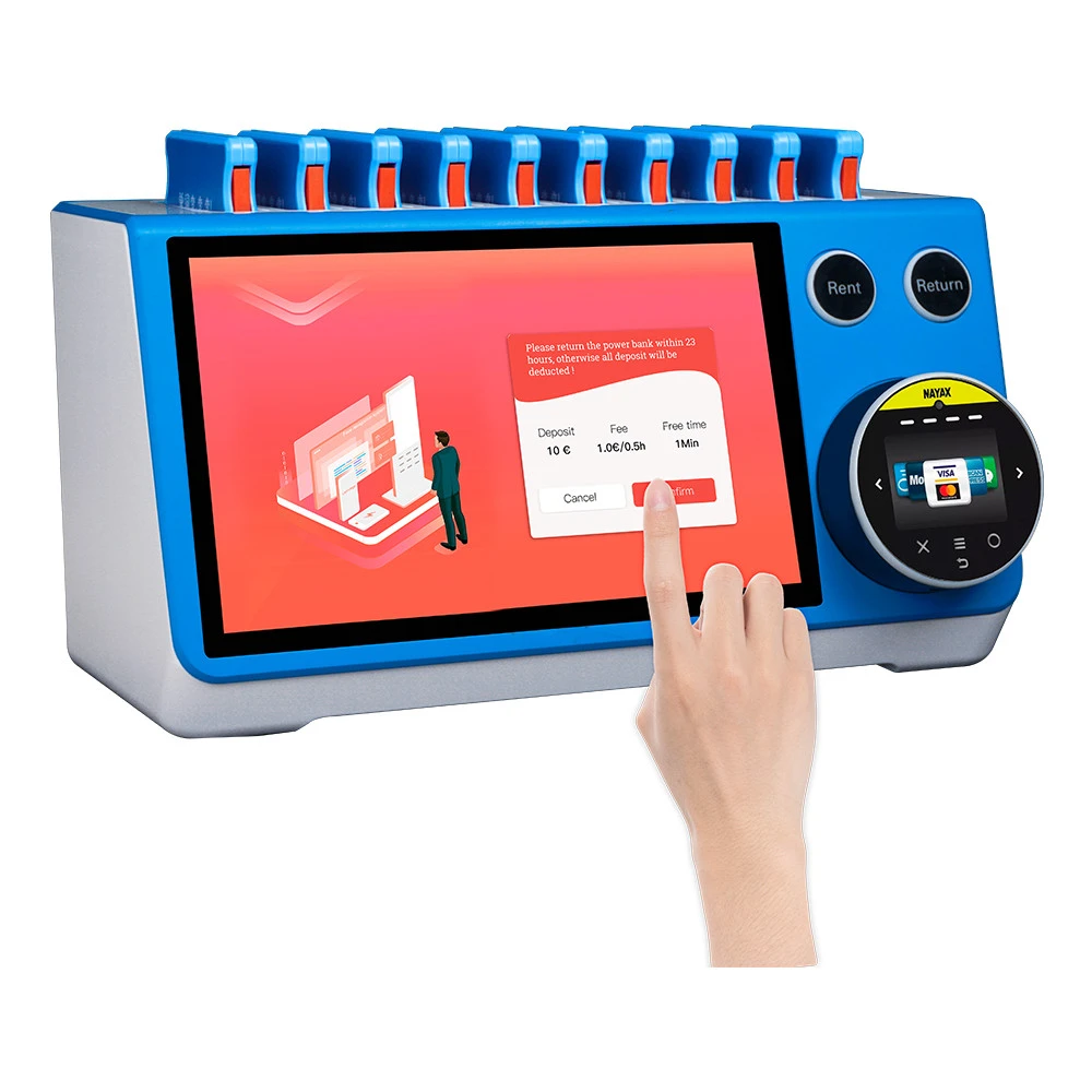 Shared Power Station Sharing Power Bank Vending Machine Rental Solutions System NAYAX POS