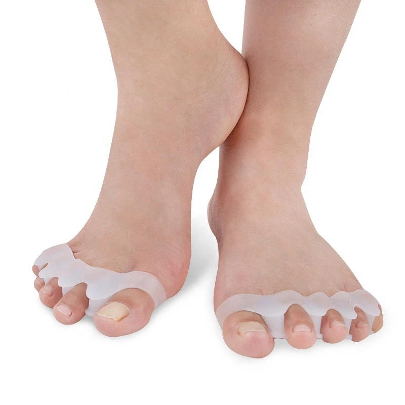 Silicone Gel Toe Separator Protector Hallux Valgus Toe Corrector Five Fingers For Foot Care Tools