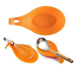 Silicone Spoon Rest Heat Resistant Kitchen Spatula Mat Mixer Pad Newly Hold P1E4 