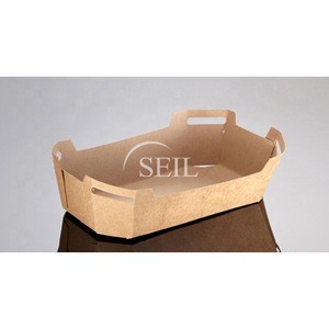SL PO750, Biodegradable Kraft Paper Container / Food Grade Packaging Lunch Box / Takeout Fast Food Box