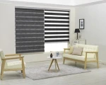 Slub yarn Economical price dual zebra combi 2 tone blind ( CAMELLIA HILL )
