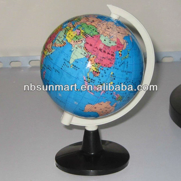 Small plastic globes