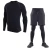 Import Solid color men long sleeve sports two-piece suit breathable training wear High elasticity and quick drying gym suit from China
