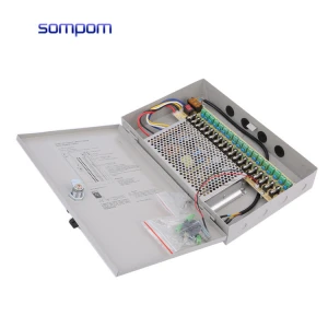SOMPOM CCTV Camera Accessories Box 12V 15A 18channels Power Box Supply