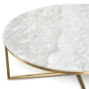 Special offers modern home goods  round marble top coffee table and stainless steel bottom