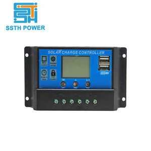 SSTH 12v 24v 48v 10A 20A hybrid manual pwm charge panel solar charger controller