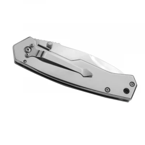 Stainless Pocket Knife Plating Silver Titanium Pocket Knife Camping Hunting Knife