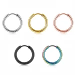 Stainless Steel 8/10/12/14/16/18mm Huggie Hoop Earring Simple Style Fashion Earring