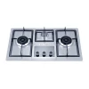 stainless steel cooking appliance gas hob with 3 burner