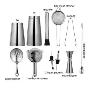 Stainless steel Hight Quality Cocktail Bar Set  bar tools set Cocktail Shaker