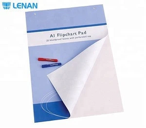 Stationery Factory Supply A1 Plain / Grid Training Offset Printing Flip Chart Writing Paper Pad for Whiteboard Easels
