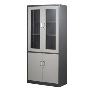 Steel commercial office furniture glass door filing storage cabinet