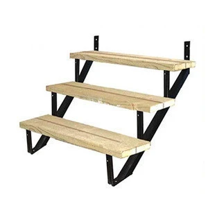 Steel Step Stair Riser - 3 Step for Deck Height 27" (2 Pack) Stair Stringer Step Stringer stair brackets