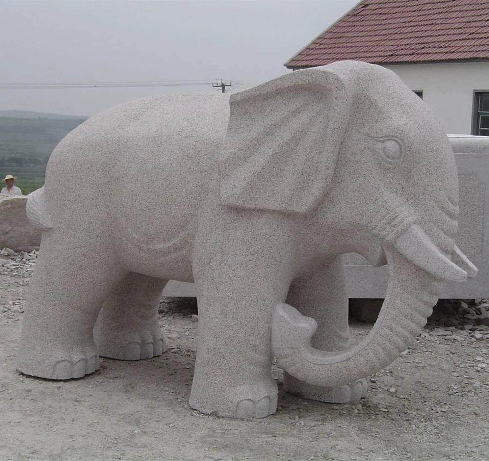 Stone Elephant Sculpture, Animal Carving
