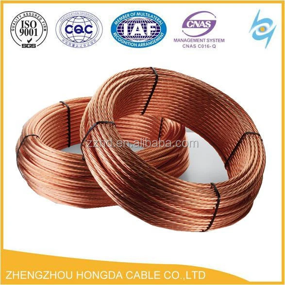 Stranded Bare Copper 0.6/1kV Bare Copper Single Core Cable