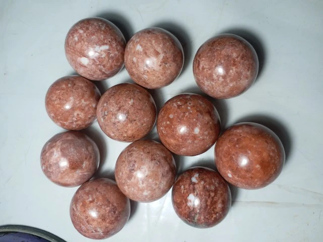 Strawberry Red Pink Jasper Balls Or Sphere Precious Stone Origin From Pakistan