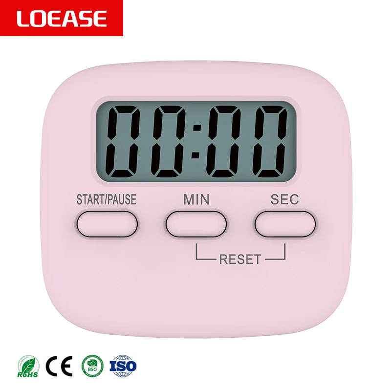 students small pink colorcooking feeder timer lab digital lcd screen T0509P alarm clock zhongshan kitchen countdown timer
