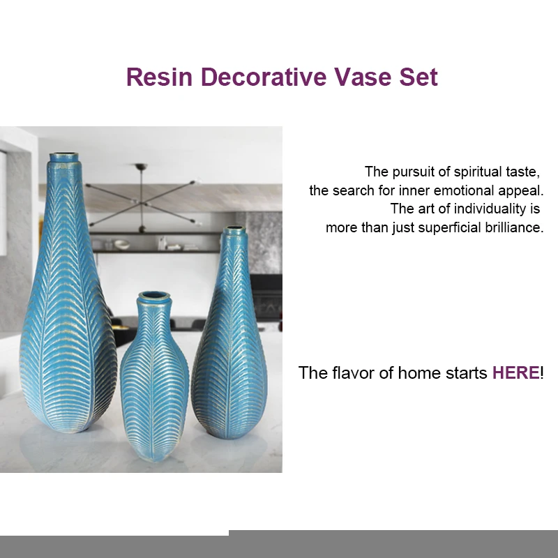 Suanti modern home decoration decor vases set long tall floor wedding vase antique decorative resin luxury flower vase