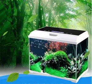 SUNSUN new design nano view low iron glass mini fish aquarium with led lighting and filtration system for coffee table AT-350