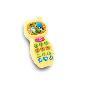 Super cute eco friendly small musical toy mobile phone for educational