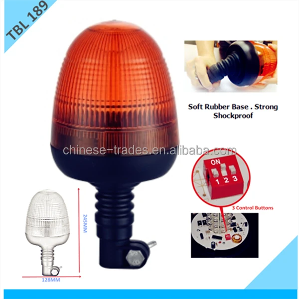 Surface Mount LED Rotating Beacon Light /Tractors Car Rotary Warning Light /With R65 Certificate Beacon Lamp