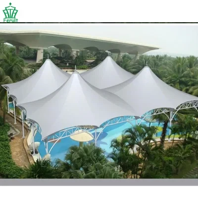 Swimming Pool Tent with Tensile Cover Membrane