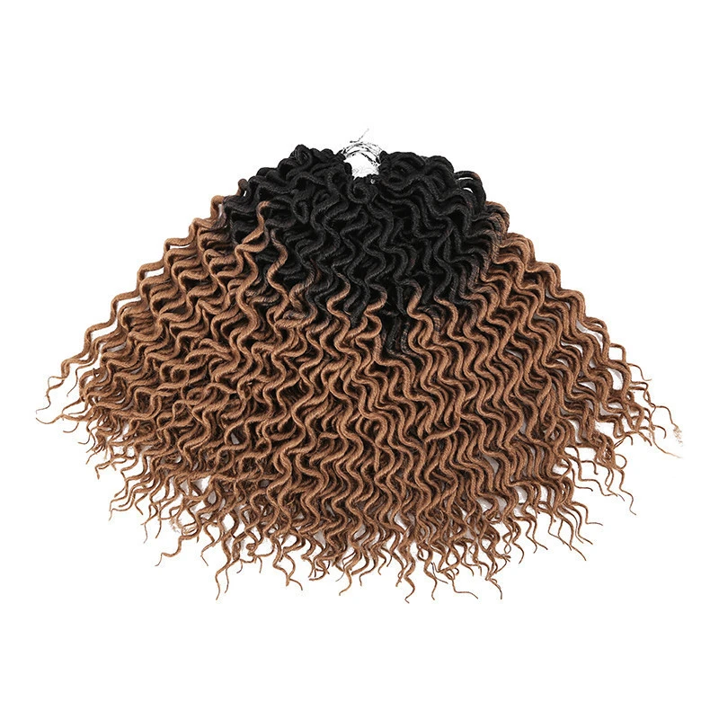 Synthetic Hair Curly Faux Locs Crochet Braids hair Extension,  Faux Locs Kenya Twist Crochet Braid Hair
