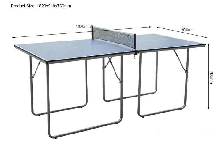 SZX 6ft Hot selling indoor folding mini midsize pingpong table for kids