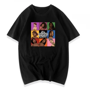 The melanin bunch Funny graphic t shirts women vogue Urban black girl print tee shirt 90s best friends tshirt female t-shirt