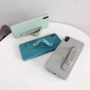 Thickened Durable Anti-shock Frosted Texture Liquid Silicone TPU Candy Phone Case For iPhone XS/XR/XS MAX 11 With Back Holder