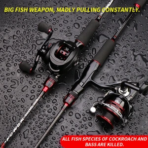 TIANRUN 2.1m 2.4m 2.7m  ML M action carbon spinning  fishing rod with reel combo