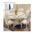 Import Top Quality Round Solid Wooden Carved Marble Top Dining Tables With 6 Chairs And Turntable Restaurant Rotating Dining Room Set from China