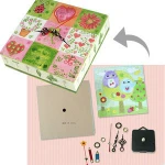 tp006 MDF Wall Clock Children Kids Educational DIY Handmade Craft Toy Art Kit from Korea