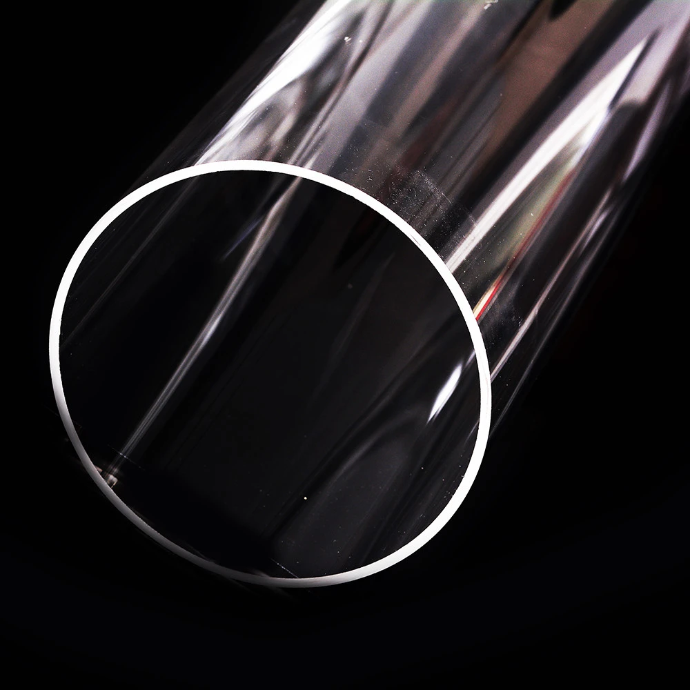 Transparent 5ppm OH Quartz Glass Tubes   One End Closed Quartz glass tube