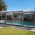 Import Transparent Cover Metal Glass Roof Sunroom Retractable Enclosures For Family Pool from China