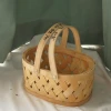 Trending in Gifts & Crafts wholesales Large handmade woven storage basket wood wicker basket with wooden handle
