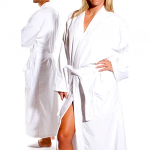 Ultra Plush Cotton Velour Sauna Bathrobe Unisex Beauty Spa Bathrobe Wholesale