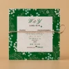 Unique 14.5*14.5cm green party wedding invitation cards