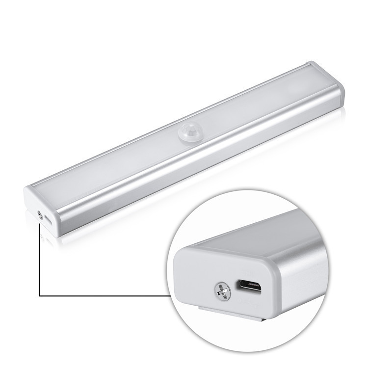 Buy Usb Led Rechargeable Lights Pir Motion Sensor Portable Plastic ...