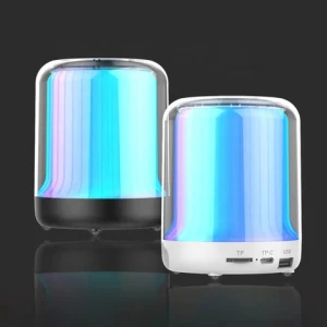 USB Music Player RGB Lighting Stereo Audio Transparent Wireless Speaker 2024 Wireless BT 5.0 Speaker