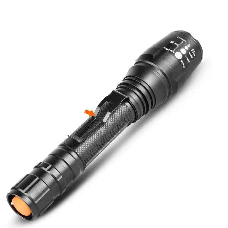 Use 18650 battery Waterproof T6 LED Zoomable Tactical Flashlight