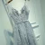 Import V neck beads embroidery grey wedding long bridesmaid dresses elegant party women prom dresses from China
